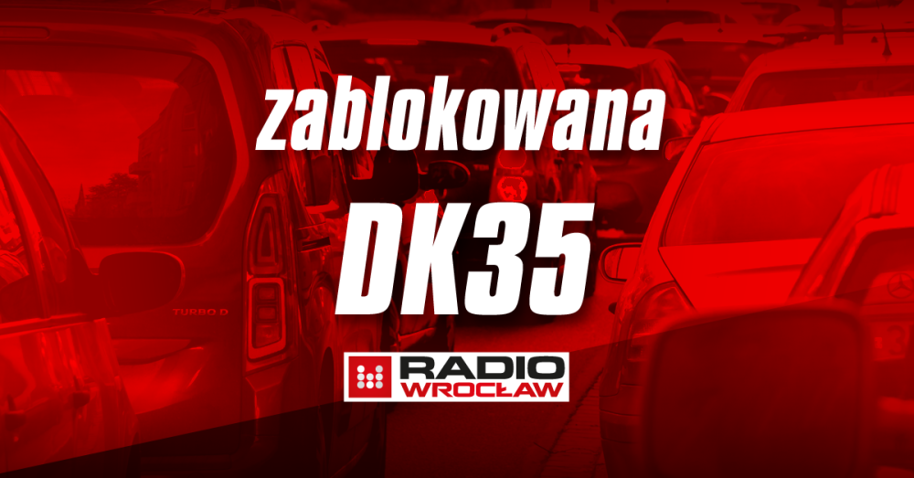 Wypadek na Drodze Krajowej nr 35 w Świebodzicach - fot. Radio Wrocław