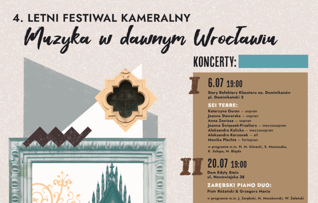 4. Letni Festiwal Kameralny - Muzyka w dawnym Wrocławiu - fot. mat. prasowe