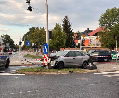 Wypadek na skrzyżowaniu we Wrocławiu - 1