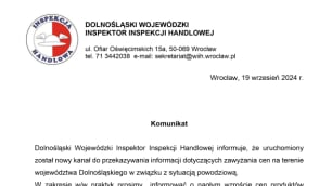 Dolnośląski Inspektorat uruchamia linię do zgłaszania nieprawidłowości cenowych