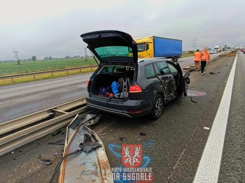 Wypadek na autostradzie A4  w kierunku Katowic - 0