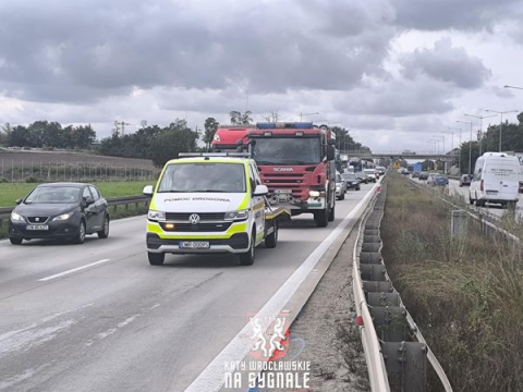 Kolizja na autostradzie A4 w kierunku Wrocławia - 0