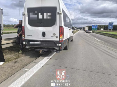 Kolizja na autostradzie A4 w kierunku Wrocławia - 1