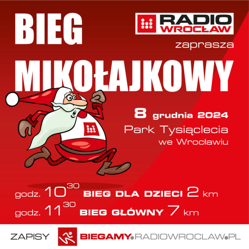 Mikołajkowy bieg Radia Wrocław - fot. RW