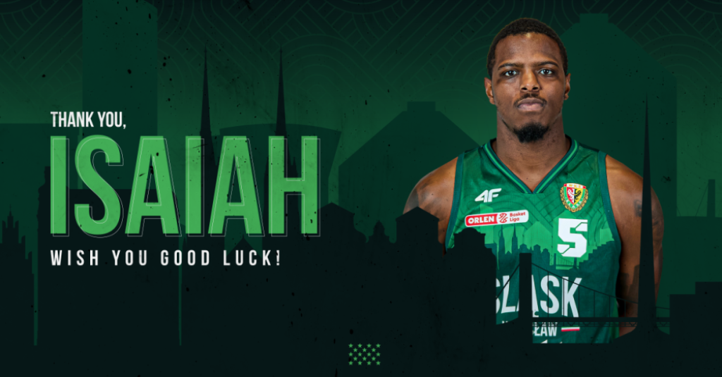 Isaiah Whitehead nie jest już koszykarzem Śląska Wrocław - fot. wks-slask.eu