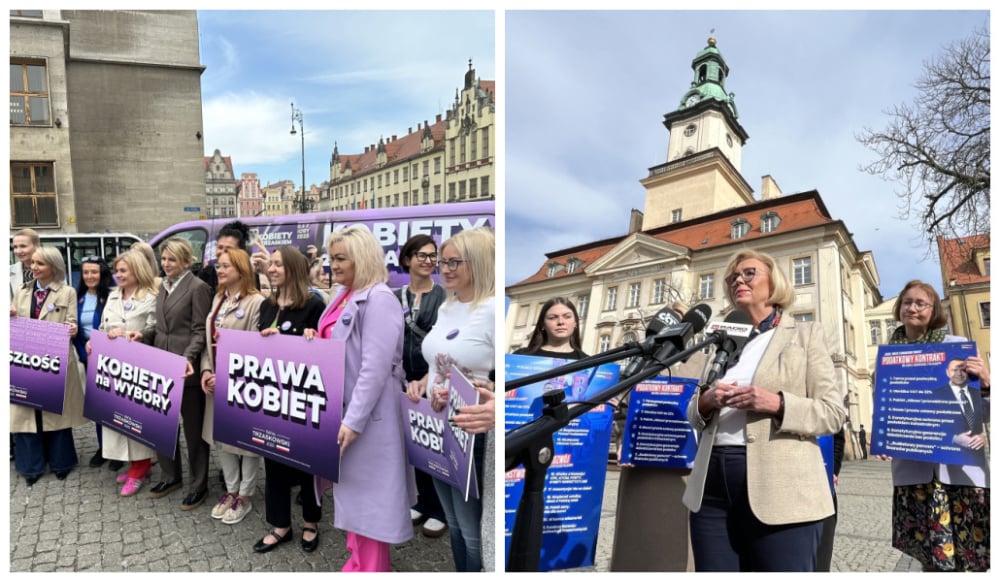 Kampania prezydencka nabiera tempa. Dlaczego kobiety z PiS oraz KO wspierają swoich kandydatów? - Kampania prezydencka nabiera tempa. Fot: Piotr Osowicz, Maciej Ryłkiewicz/ Radio Wrocław