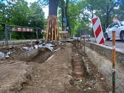 Kłopoty na budowie przystanku przy ulicy Olszewskiego we Wrocławiu