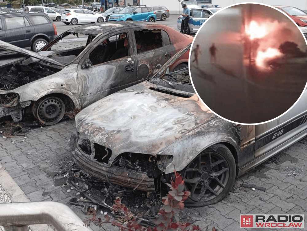 Akt zemsty? Policja wstępnie ustaliła, że pożar samochodów w Siechnicach to podpalenie - fot. Martyna Czerwińska