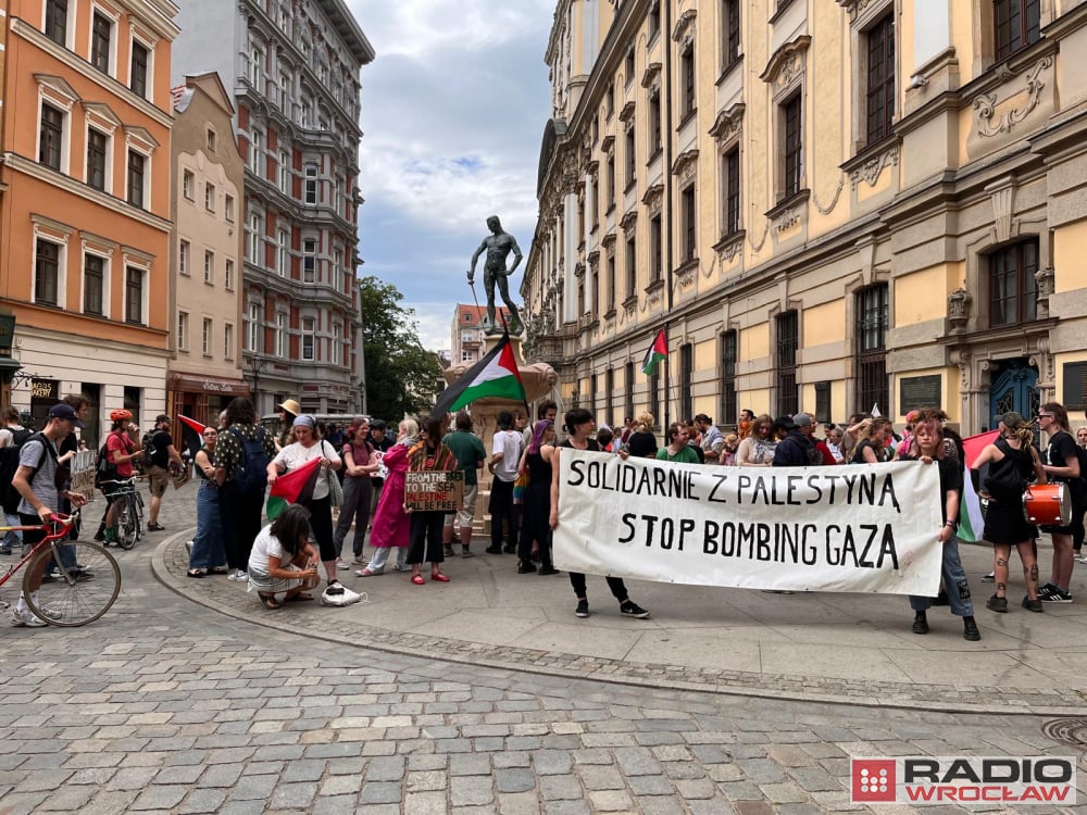 "Dość ludobójstwa w Gazie!" - protest we Wrocławiu - fot. Joanna Łukaszewska