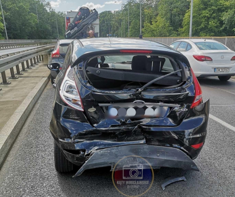 Wypadek na Moście Milenijnym we Wrocławiu - 0