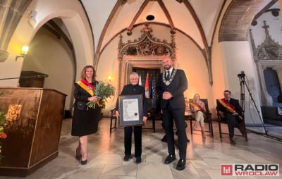 Barbara Labuda z tytułem Honorowego Obywatela Wrocławia