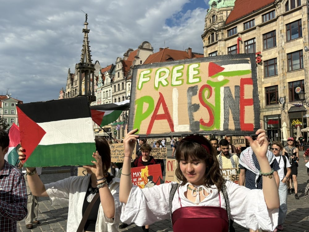 Wrocławscy studenci solidarni z Palestyną - fot. RW