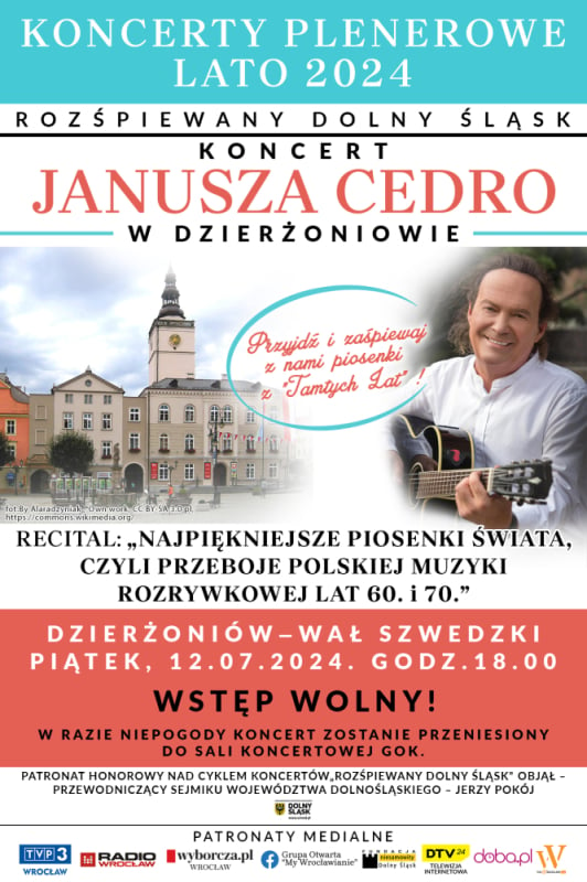Koncert Janusza Cedro w Dzierżoniowie - fot. materiały prasowe