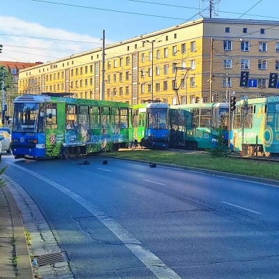 Kolizja tramwaju z tramwajem na Placu Legionów we Wrocławiu - 4