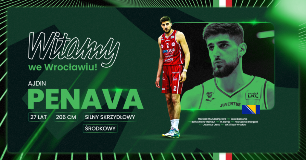 Ajdin Penava został nowym koszykarzem Śląska - fot. wks-slask.eu