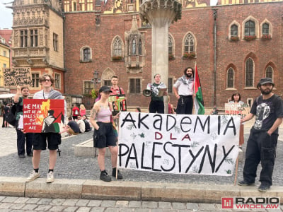 Młodzież akademicka Wrocławia solidarna z Palestyną