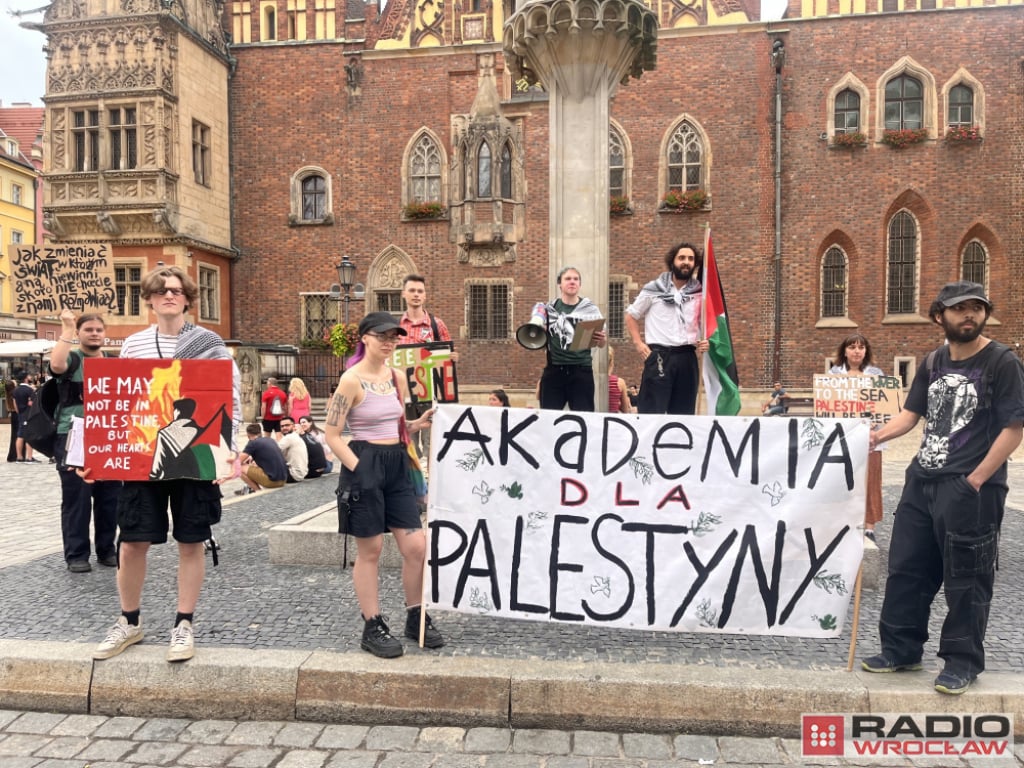 Młodzież akademicka Wrocławia solidarna z Palestyną - fot. Joanna Jaros