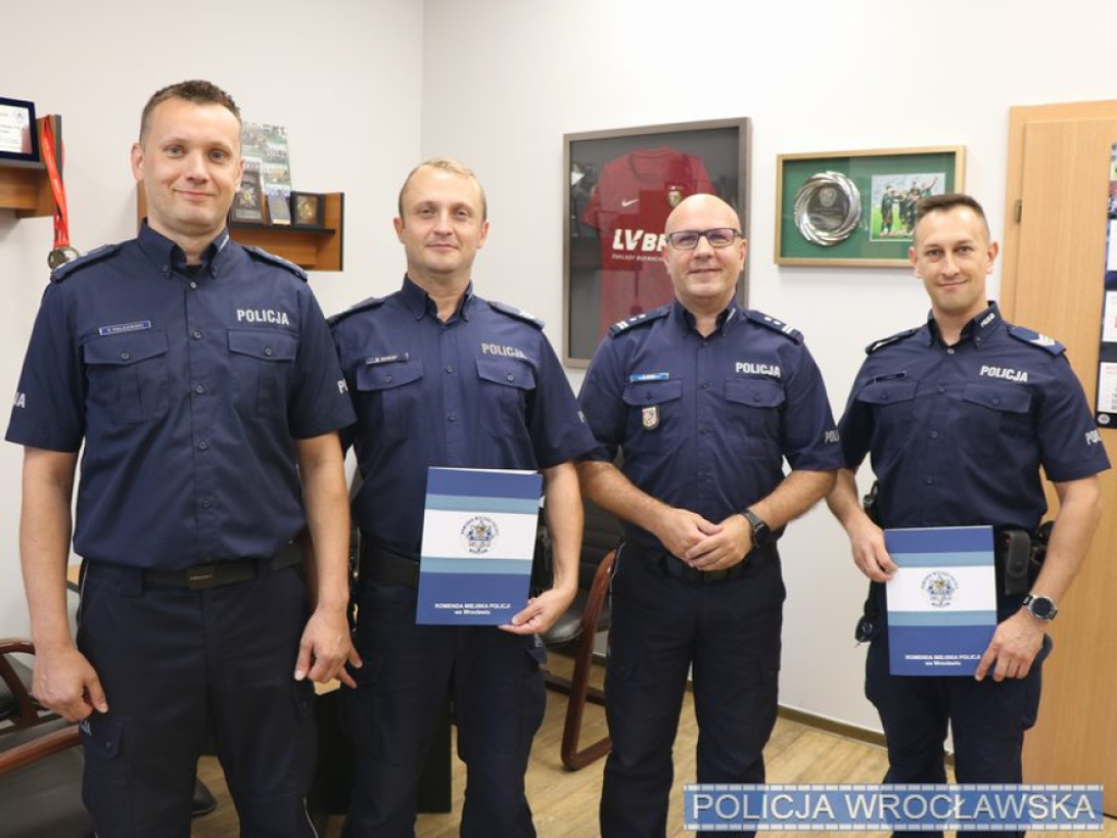 Wrocławscy policjanci zapobiegli eksplozji - fot. materiał prasowy