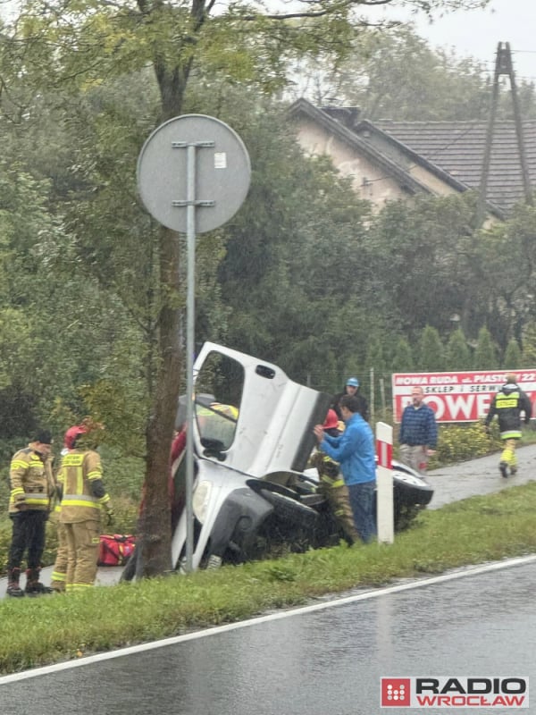 Wypadek na drodze do Słupca - fot. czytelnik