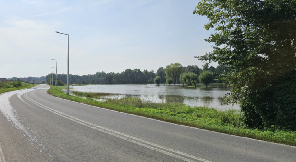 Rzeka Bystrzyca wylała! Woda w podwrocławskiej wsi Samotwór - fot. Łukasz Januszewski