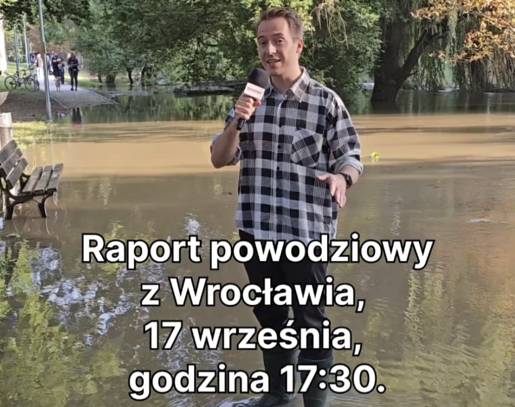 Tak wygląda zalany Park Kleciński we Wrocławiu [FILM] - fot. Łukasz Januszewski