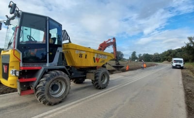 Zniszczona w czasie powodzi trasa Lwówek Śląski - Bolesławiec wkrótce zostanie otwarta