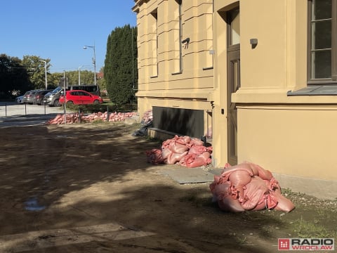 Worki po powodzi wciąż zalegają na ulicach Wrocławia. Kiedy znikną? - 1