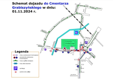 Utrudnienia na Wszystkich Świętych we Wrocławiu. Jak dojechać na cmentarz? [MAPY DOJAZDU] - 1