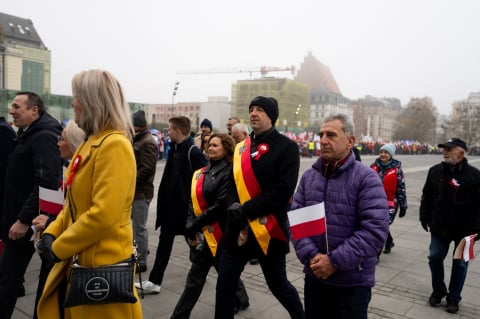 Obchody Święta Niepodległości na pl. Wolności we Wrocławiu. "Niepodległość nie jest dana raz na zawsze" - 11