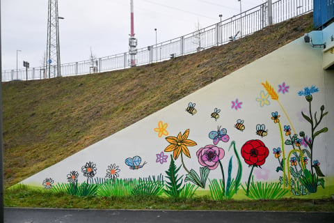 Zamiast zwykłego tunelu - barwny mural. Nowe dzieło we Wrocławiu - 0