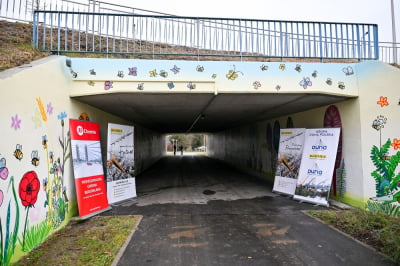 Zamiast zwykłego tunelu - barwny mural. Nowe dzieło we Wrocławiu