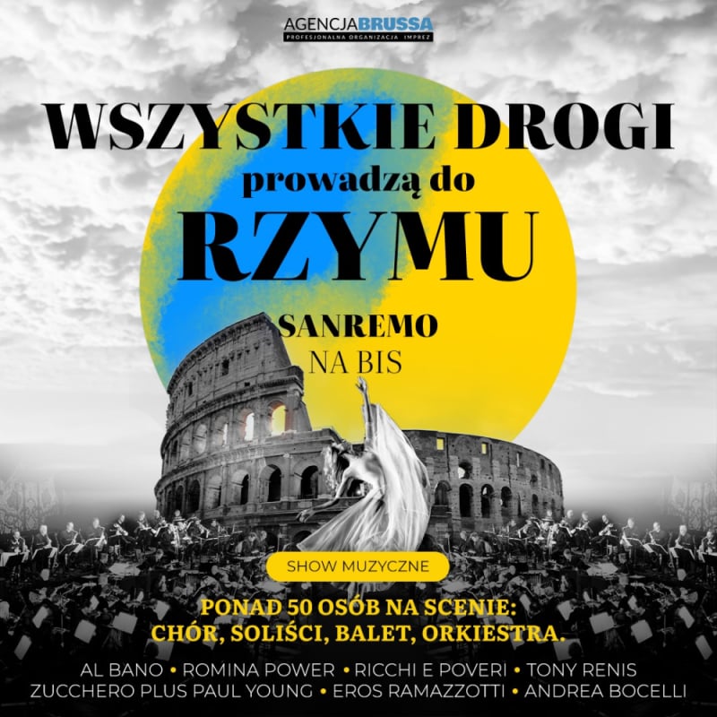 Wszystkie drogi prowadzą do Rzymu - Sanremo na Bis  Najpiękniejsza muzyka włoska! 21.01.2025 Sala Koncertowa Radia Wrocław - Fot. Organizator