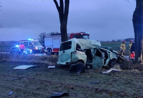 Tragiczny wypadek na Dolnym Śląsku. Zginęło dwóch młodych ludzi - 1