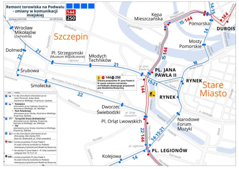 Trzebnicka częściowo zamknięta, duże zmiany w komunikacji miejskiej. MPK remontuje torowiska - 0