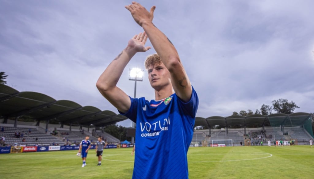 Transferowy rekord Miedzi Legnica. Wiktor Bogacz przeszedł do New York Red Bulls - Wiktor Bogacz został najdroższym w historii piłkarzem sprzedanym z I ligi. Fot. miedzlegnica.eu