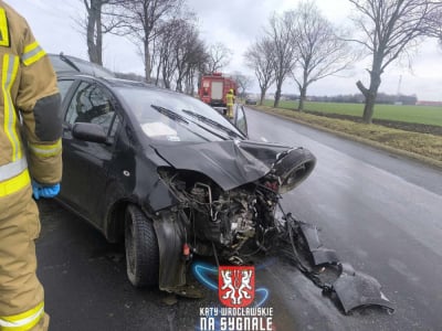 Groźny wypadek w gminie Kąty Wrocławskie. Lądował śmigłowiec LPR