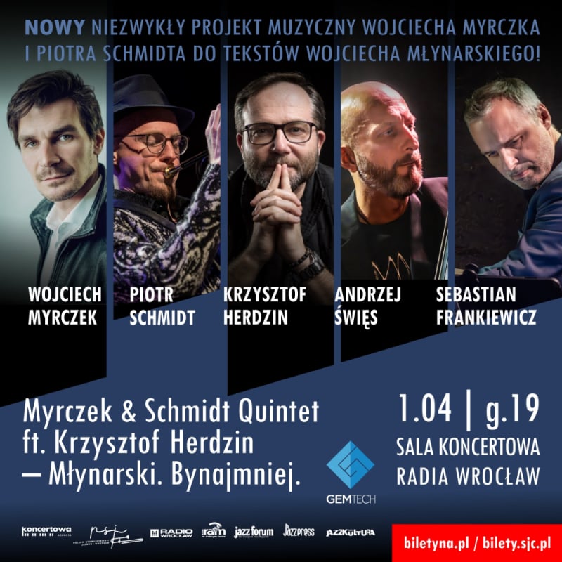 Młynarski Bynajmniej. Myrczek & Schmidt Quintet ft. Krzysztof Herdzin  - Fot. Organizator