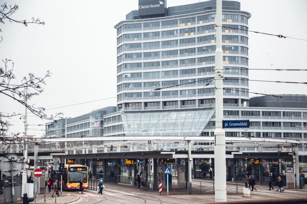 Rondo Reagana zmieni się w "Zielone Ogrody Placu Grunwaldzkiego"? Wiemy, gdzie pojawi się więcej zieleni - Plac Grunwaldzki we Wrocławiu. Fot: Radio Wrocław