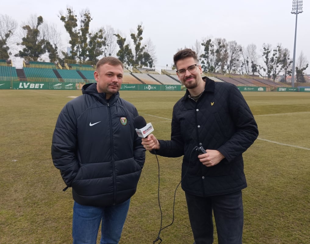 Wokół Śląska: gościem Michał Pamuła, greenkeeper Śląska Wrocław - Michał Pamuła opowiadał o tym, jak dbać o murawę piłkarską. Fot. RW