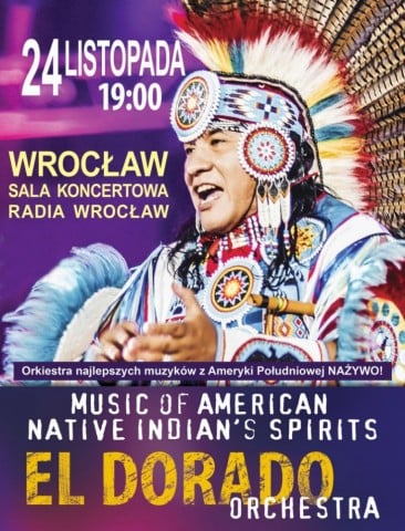 Muzyczne show Amerykańskich Indian Inka. Orkiestra El Dorado